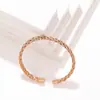 Pulsera de acero de titanio europea y americana alambre de acero trenzado apertura de bobinado simple alto nivel femenina Amazon caliente pulsera de acero inoxidable