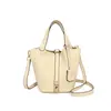 Cesta de Palha de Couro de Vaca de Primeira Camada Transfronteiriça, Bolsa de Mão Clássica Versátil, Bolsa Transversal de Ombro de Couro Genuíno Feminina, Bolsa para Mãe