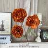 Peonía de 3 cabezas Flores Artificiales, Flores Hechas a Mano para Bodas, Flores de Seda, Flores Decorativas Artificiales, Arreglos para Bodas al por Mayor, Flores de Piso