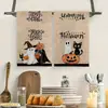 Amazon Halloween Desenho Animado Toalha de Mão Padrão Waffle Limpeza Doméstica Pano de Cozinha Toalha de Mão para Pendurar Atacado