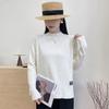 Suéter Corto de Punto con Cuello en V Calado para Mujer de Manga Larga Otoño e Invierno con Hombreras Top Holgado Adelgazante Casual Cintura Alta Ombligo