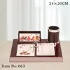 Fábrica de Origen 2026 Calendario de Escritorio de Secuoya de Gama Alta Adorno de Escritorio Ejecutivo de Madera de Lujo para Oficina