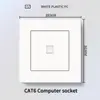 Panel de interruptor de luz de plástico blanco estilo británico de Hong Kong y Macao, enchufe de 13A con carga USB y carga rápida tipo C, panel de interruptor de luz estándar UK/US