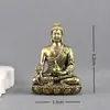 Sakyamuni Buda de Latón Completo, Buda de la Medicina, Estatua de Buda, Buda Tathagata y Adornos de Bodhisattva, Artesanía para Adoración en Casa, Escritorio