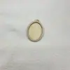 Colgante base de gema de madera ovalada estilo retro con llavero de madera DIY hecho a mano una generación de cabello