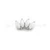 Pendientes de Titanio F136 Piedra Natural Ágata Marqués Clavos para Hélice de Oreja Rosca Aleación de Titanio G23 Joyería para Piercing Clavos para Cabeza Labio