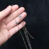 Colar Pulseira Lolita Feito à Mão Acessórios de Corrente de Cobre com Pérolas Corrente de Pingente Brincos com Franja Cetro de Noiva DIY