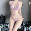 Boas Notícias para Gordinhas, Lingerie Sexy Plus Size, Conjunto de Renda de Três Peças, Lingerie Sexy Pequena com Abertura nos Seios, Dropshipping 2056