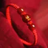 Pulsera de cuerda roja del zodiaco ágata rojo natural pulsera de cuentas de la suerte para hombres y mujeres estilo igual que Putuo Mountain TikTok
