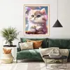 Pintura de diamantes 5D DIY, diamantes completos, animal, gato, pintura de mosaico, punto de cruz, pintura de diamantes completos, decoración, fábrica, venta al por mayor