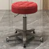 Taburete de belleza con ruedas, taburete de silla de salón de belleza para técnico de uñas, silla de trabajo grande con ruedas de altura ajustable retráctil