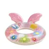 Flotador Inflable para Niños con Alas de Ensueño de PVC Espeso, Flotador Inflable con Flor de Lentejuelas Estilo Ins, Anillo de Juego para Parque Acuático