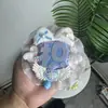 Chen Zheyuan (Yuan) Celebridad Hecha a Sí Misma Colgante de Bolso Qihang Mini Abanico Reflectante Etiqueta de Nombre Set Completo Terminado Hecho a Mano