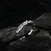 J1308 Anillo de Esmalte Azul Menta Dulce Fresco Personalizado Plata de Ley S925 Serie Lago de Hielo Anillo Transparente Hielo Ligero para Dedo Índice para Mujeres
