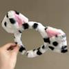 Meng Li transborda ~ Faixa de cabelo com orelhas de cachorrinho de pelúcia fofa para mulheres, faixa de cabeça para lavar o rosto, acessórios de cabelo engraçados, adorno de cabeça