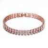 Wei bowl desejo Europeu e Americano explosões hip-hop pulseira totalmente de strass masculina e feminina hip-hop pulseira de duas fileiras fabricantes atacado