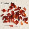 Nuevas cuentas sueltas de piedra natural rectangular retro chino, piedra Shoushan, piedra de grano rojo, accesorios para pulsera y collar con cuentas DIY
