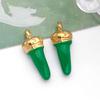 1 Colgante de Verdura Chile de Acero Inoxidable con Recubrimiento Electroforjado al Vacío y Esmalte de Colores Accesorio para Joyería DIY