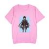 Wen Hao Perro Salvaje Animación Alrededor Tai Dazai Zhongyuan Ocio Dibujos Animados para Mujer Camiseta de Manga Corta para Mujer Mismo Estilo para Parejas