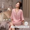 [Seda de Gelo e Neve] Vestido Pijama de Seda de Gelo com Bojo para Mulheres Verão Fresco Manga Curta Tamanho Grande Luxo Leve Alta Qualidade Sexy Lingerie
