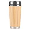 Taza Aislada de Bambú con Vaso de Vacío Listo para el Hogar Taza de Café de Acero Inoxidable Tapa de Acero Taza de Oficina Gran Capacidad Taza para Regalo Venta al por Mayor