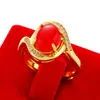 Vietname Sha Jin Senhoras Abertura Jade Gem Anel Real banhado a Ouro Diamante Feminino Malaio Jade Anel Cross-border Novos Produtos
