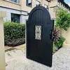 Puerta de Patio de Aleación de Aluminio, Puerta de Jardín Exterior, Puerta de Villa Campestre, Puerta de Patio de Hierro Forjado, Puerta Eléctrica de Patio de Apertura Simple/Doble