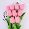 Tulipán Floral Flor Artificial Ramo Escena Decoración Flor Artificial Realista de Gama Alta Decoración Floral Artificial Decoración de Boda