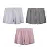 Cueca Boxer Masculina Huajielong Tamanho Grande Algodão Cintura Média Respirável Estampada Macia com Estampa Xadrez Venda por Atacado