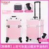 Caixa de Manicure Móvel Salão de Beleza Caixa de Maquiagem Multicamadas Carrinho para Estúdio Fotográfico Caixa de Ferramentas para Tatuagem Armazenamento de Nail Art Bancada Portátil