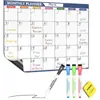 Pizarra Blanca Magnética para el Hogar, Memo, Tablero de Escritura Magnético Suave Borrable en Seco, Calendario, Pegatina para Nevera, Tablero de Planificación y Mensajes