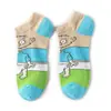 Meias Cano Baixo de Algodão Personalidade Desenho Animado Meias Masculinas Algodão Animação Skateboard Meias Cano Baixo Femininas Fornecimento Transfronteiriço Meias Série Criativa