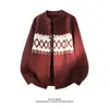 Nuevo Suéter Cardigan de Otoño 2026 para Hombre, Moda Trendy con Bloques de Color, Cuello Alto, Chaqueta de Punto Casual para Hombre