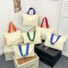 Bolsa de Lona Bolsa Personalizada Ecologicamente Correta Sacola de Compras Logotipo Estampado Personalizado Ombro Único Publicitária Corporativa Sacola de Compras Personalizada