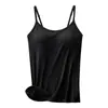 Camisola de Modal para Mujer, Camiseta Interior Todo en Uno con Copas, Talla Grande, Top sin Ropa Interior, Sexy para Usar como Prenda Exterior