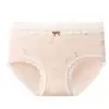 Pantaletas de verano para mujer de algodón, ajustadas a la cadera, con estampado floral jacquard, entrepierna de algodón puro, cómodas y amigables con la piel, de cintura media, sexys con ribete de encaje