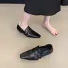 Primer Encuentro Temporada 2026 Otoño/Invierno Nueva Colección: Mocasines Retro de Tacón Grueso para Mujer, Versátiles y Adelgazantes, Zapatos de Piel Estilo Británico
