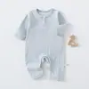 Mameluco de algodón puro para bebé, colección primavera y otoño, mameluco sin costuras de manga larga, mameluco de algodón 95% para recién nacido, pijama de capa base unisex para bebé