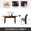 Conjunto de Mesa e Cadeiras de Jantar em Madeira Maciça Estilo Francês Meados do Século para Uso Doméstico, Mesa Redonda de Duplo Propósito, Mesa de Jantar Dobrável Economizadora de Espaço para Apartamentos Pequenos