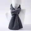 Forma côncava macia ~ cachecol cruzado de lã tricotada coreana ins cachecol pequeno curinga de menina feminino outono e inverno