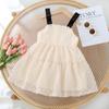 Saia para meninas estilo coreano elegante vestido de princesa vestido 2023 verão novo comércio exterior roupas infantis geração 3-8 anos