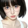 Danyang Gafas Montura Pequeña Fábrica de Monturas para Gafas Tienda Metal Ultra-ligera Montura para Gafas de Miopía Pegamento Dorado Gafas para Cara Pequeña Mujer G9001
