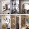 Nova Tela Divisória de Ferro Forjado Estilo Chinês para Entrada de Sala de Estar, Decoração de Escritório e Restaurante em Aço Inoxidável, Luxo Leve