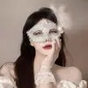 Máscara de flor negra, accesorio de disfraz para baile de máscaras, máscara de media cara para fiesta/fiesta anual, antifaz, máscara nocturna de maquillaje.