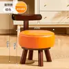 Sillón Individual Giratorio, Silla de Madera Maciza para Sala de Estar, Silla de Ocio para Dormitorio y Balcón, Sillón Individual Giratorio de Celebridad de Internet