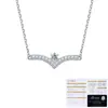 Nuevo Producto Más Vendido Transfronterizo de Tonglin, Collar con Colgante de Plata de Ley S925 y Moissanita para Mujer, Collar de Diseño de Moda de Lujo Ligero