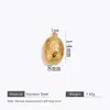 Colgante Chapado en Oro de Acero Inoxidable Forma de Luna Gato Globo Collar Pulsera Hechos a Mano Accesorios de Joyería DIY