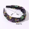 Diadema Nudo de Estrella de Carnaval Europeo y Americano Transfronteriza para Mujer, Diadema de Moda Personalizada con Estampado Colorido, Accesorio para el Cabello de Fiesta y Festival