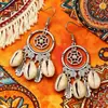 Pendientes Florales Grandes de Rafia Estilo Vacacional Junto al Mar Populares de Lujo Ligero Pendientes de Estrella de Mar Pendientes Elegantes de Nicho