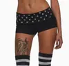 Ropa para Mujer Independiente Europea y Americana Transfronteriza Gótica Y2K Punk Tachonada Sexy Hot Girl Ns Moda Personalizada Pantalones Ultra Cortos Venta al por Mayor